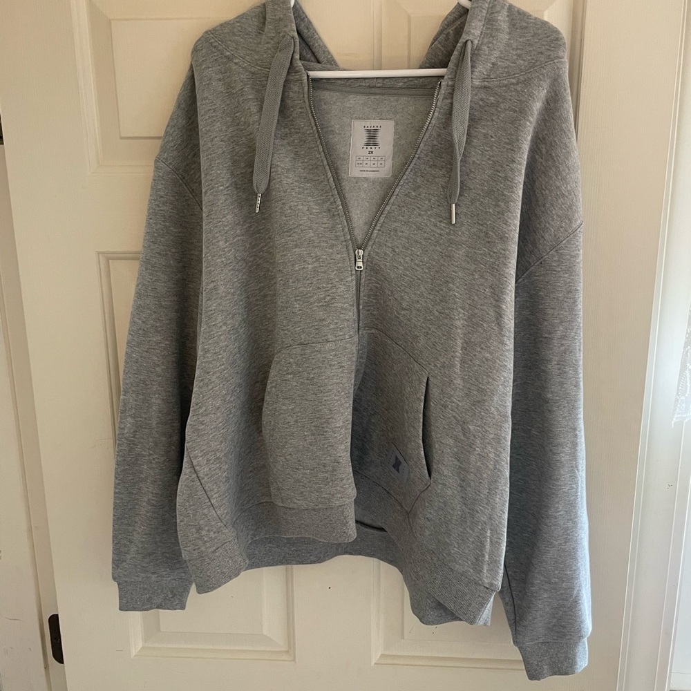Savage X Fenty Heather Gray Zip-Up Jacket
